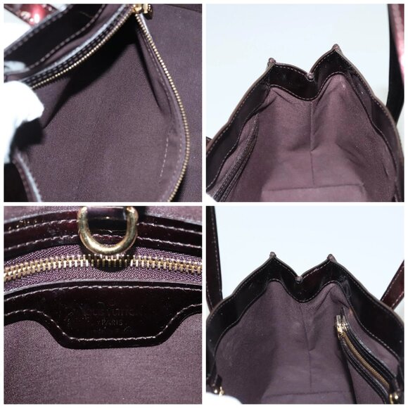 LOUIS VUITTON Monogram Vernis Wilshire PM Hand Bag Amarante - Picture 14 of 15